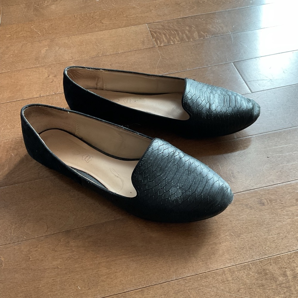 Aldo Black Textured Loafers for Women